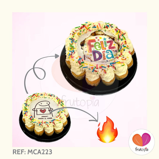 Minicupcakes BURNCAKE FELIZ DIA REF: MCA223