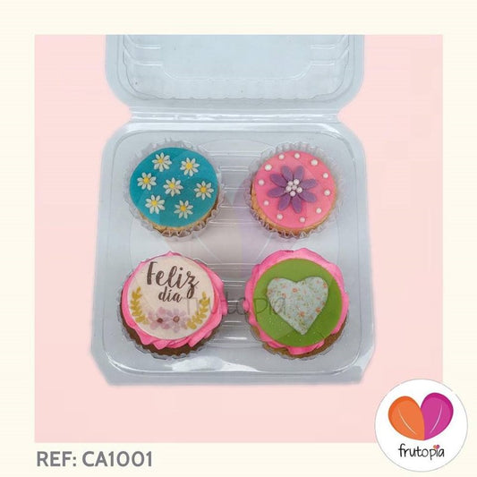 Caja de alfajores  y cupcakes grandes REF: CA1001