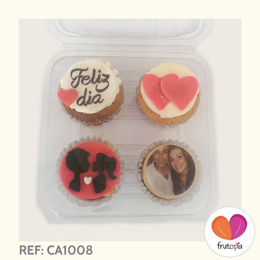 Caja de alfajores y cupcakes grandes REF: CA1008