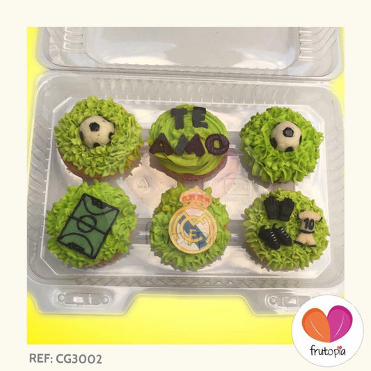 Caja x 6 cupcakes REAL MADRID REF: CG3002