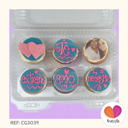 Caja x 6 cupcakes AMOR REF: CG3039