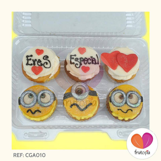 Cupcakes x 6 Minions REF: CGA010