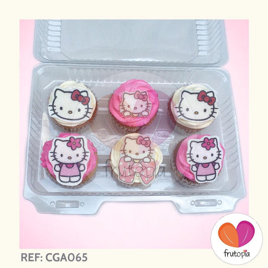 Caja x 6 cupcakes HELLO KITTY REF: CGA065