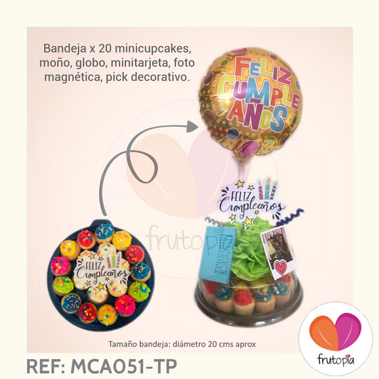 Minicupcakes REF: MCA051-TP "FELIZ CUMPLEAÑOS"