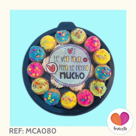 Minicupcakes TE VEO POCO PERO TE PIENSO MUCHO REF: MCA080