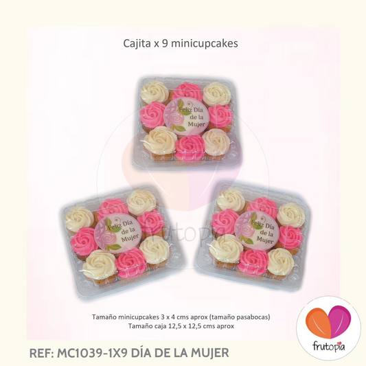 3 cajitas x 9 minicupcakes REF: MC1039-1x9 Dia de la mujer